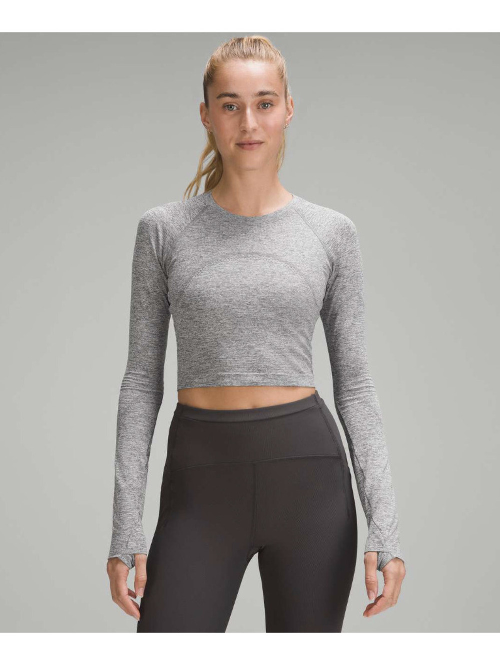 Lululemon Swiftly Tech Cropped Long-Sleeve Shirt 2.0 - Size 8